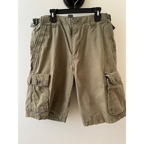 AIGLE Men Cargo Shorts 32 Cotton/Nylon Khaki Brown Tan - Picture 1 of 3